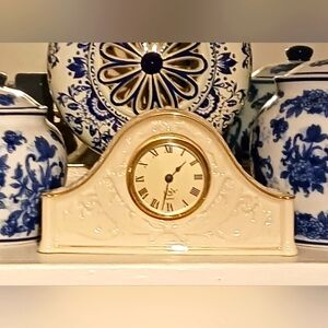 Vintage Mantle Clock from Lenox Chippendale Collection 24K Gold Accents